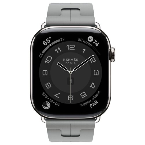 Apple Watch Hermes Series 11 46mm, спортивный ремешок Kilim серый