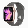 Apple Watch Series 11 42mm, Rose Gold Aluminum Case with Sport Band - Stone Gray