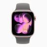 Apple Watch Series 11 42mm, Rose Gold Aluminum Case with Sport Band - Stone Gray