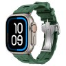 Apple Watch Ultra 3 Hermes 49mm Titanium, спортивный ремешок  Kilim зеленый