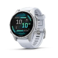 Умные часы Garmin Fenix 8 43mm, AMOLED, Silver, Whitestone Silicone Band