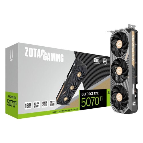 Видеокарта NVIDIA ZOTAC GeForce RTX 5070 Ti SOLID SFF Triple Fan OC 16 ГБ