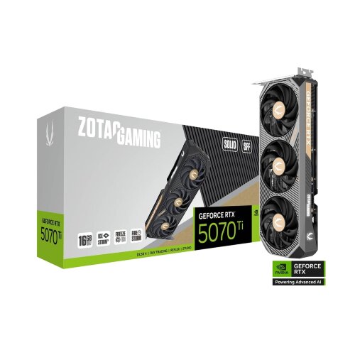 Игровая видеокарта NVIDIA ZOTAC GAMING GeForce RTX 5070 Ti SOLID SFF
