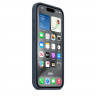 Силиконовый чехол для iPhone 15 Pro Max с MagSafe - Синий Шторм (Storm Blue)