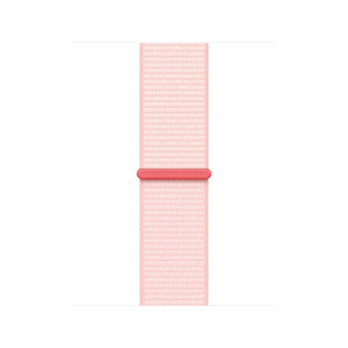 Apple Watch Series 9 41mm, Silver Stainless Steel Case with Sport Loop - Light Pink