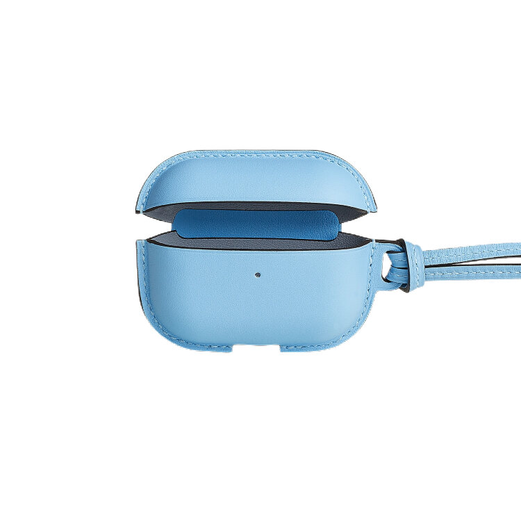 Кожаный чехол Hermes для AirPods Pro 2 Céleste / Bleu Lin