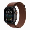 Apple Watch Ultra 4 49mm Black Titanium Case with Burgundy Alpine Loop (S)