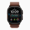 Apple Watch Ultra 4 49mm Black Titanium Case with Burgundy Alpine Loop (S)