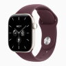 Apple Watch Series 12 46mm, Pearl White Ceramic Case with Sport Band - Burgundy