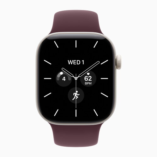 Apple Watch Series 12 46mm, Pearl White Ceramic Case with Sport Band - Burgundy