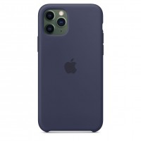Силиконовый чехол для iPhone 11 Pro Max, тёмно-синий цвет