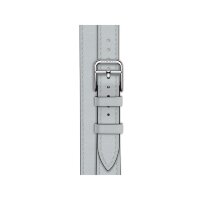 Кожаный ремешок Hermes для Apple Watch Double Tour 42mm Attelage - Серо-голубой (Bleu Glacier)