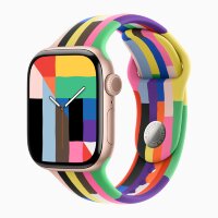 Apple Watch Series 11 42mm, Rose Gold Aluminum Case with Sport Band - Pride Edition