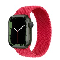 Apple Watch Series 7 41 мм, зеленый алюминий, плетеный монобраслет