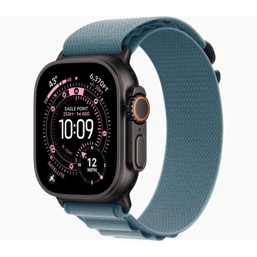 Браслет для Apple Watch Ultra 49mm Alpine Loop Finish Black (M) - Light Blue (Голубой)
