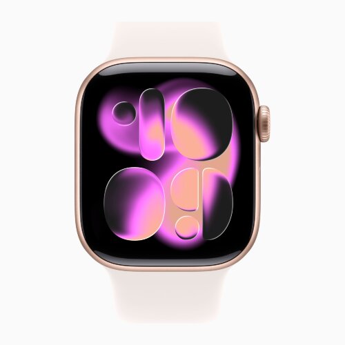 Apple Watch Series 11 42mm, Rose Gold Aluminum Case with Sport Band - Light Blush