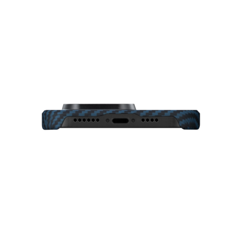 Чехол PITAKA MagEZ Case 3 для iPhone 14 Pro Max с MagSafe - 1500D черный/голубой (твил)