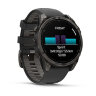 Умные часы Garmin Fenix 8 47mm, AMOLED, Sapphire, Carbon Gray DLC Titanium with Black/Pebble Gray Silicone Band