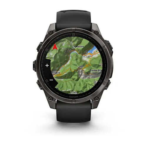 Умные часы Garmin Fenix 8 47mm, AMOLED, Sapphire, Carbon Gray DLC Titanium with Black/Pebble Gray Silicone Band