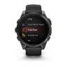 Умные часы Garmin Fenix 8 47mm, AMOLED, Sapphire, Carbon Gray DLC Titanium with Black/Pebble Gray Silicone Band