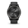 Умные часы Garmin Vivomove Trend 40mm, Slate Stainless Steel Bezel, Black Case and Silicone Band