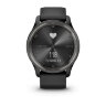 Умные часы Garmin Vivomove Trend 40mm, Slate Stainless Steel Bezel, Black Case and Silicone Band