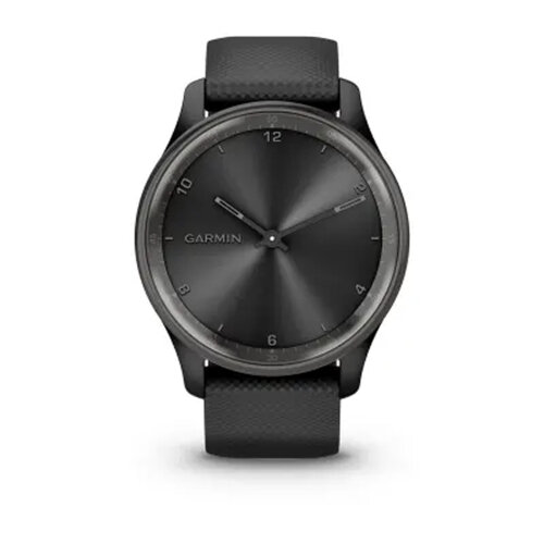 Умные часы Garmin Vivomove Trend 40mm, Slate Stainless Steel Bezel, Black Case and Silicone Band
