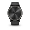 Умные часы Garmin Vivomove Trend 40mm, Slate Stainless Steel Bezel, Black Case and Silicone Band
