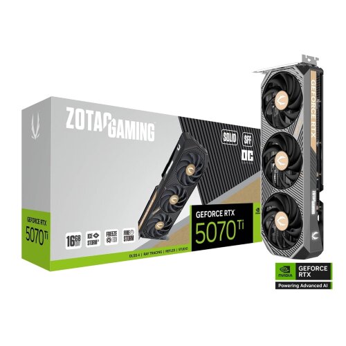 Игровая видеокарта NVIDIA ZOTAC GAMING GeForce RTX 5070 Ti SOLID SFF OC