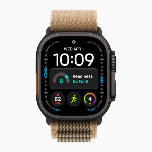 Apple Watch Ultra 4 49mm Black Titanium Case with Desert Alpine Loop (L)
