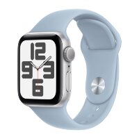 Apple Watch SE (2023) 40mm, Silver Aluminum Case with Sport Band - Light Blue (Голубой)