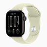 Apple Watch Series 12 46mm, Black Aluminum Case with Sport Band - Pale Succulent