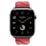 Apple Watch Hermes Series 10 46mm, ремешок из трикотажа красный