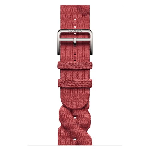 Apple Watch Hermes Series 10 46mm, ремешок из трикотажа красный