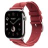 Apple Watch Hermes Series 10 46mm, ремешок из трикотажа красный