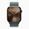 Apple Watch Series 10 46mm, Gold Titanium Case with Sport Loop - Lake Green