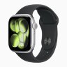 Apple Watch Series 11 42mm, Silver Aluminum Case with Sport Band - Black