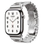 Apple Watch Hermes Series 11 46mm, блочный стальной браслет (S)