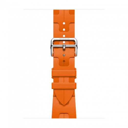 Apple Watch Ultra 3 Hermes 49mm Titanium, спортивный ремешок  Kilim оранжевый