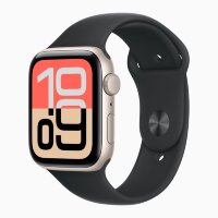 Apple Watch SE 3 40mm, Starlight Aluminum Case with Sport Band - Black