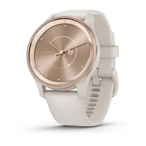 Умные часы Garmin Vivomove Trend 40mm, Peach Gold Stainless Steel Bezel, Ivory Case and Silicone Band