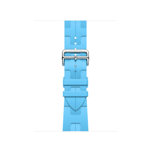 Ремешок Hermes для Apple Watch 41mm Kilim Single Tour - Голубой (Bleu Céleste)