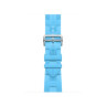 Ремешок Hermes для Apple Watch 42mm Kilim Single Tour - Голубой (Bleu Céleste)
