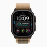 Apple Watch Ultra 4 49mm Black Titanium Case with Desert Alpine Loop (M)