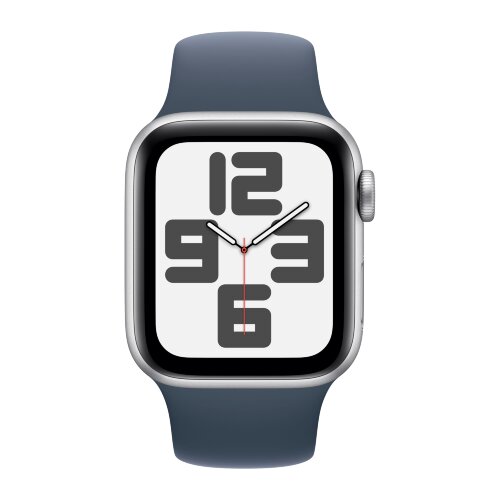 Apple Watch SE (2023) 40mm, Silver Aluminum Case with Sport Band - Storm Blue (Синий)