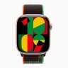 Apple Watch Series 10 46mm, Rose Gold Aluminum Case with Sport Loop - Black Unity
