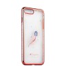 Чехол-накладка KINGXBAR для iPhone 8 Plus и 7 Plus со стразами Swarovski - розовый (Перо)