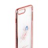 Чехол-накладка KINGXBAR для iPhone 8 Plus и 7 Plus со стразами Swarovski - розовый (Перо)