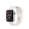 Apple Watch Series 4 40mm корпус из алюминия серебристого цвета, спортивный ремешок белого цвета