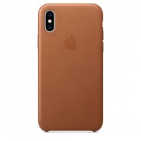 Кожаный чехол для iPhone Xs, золотисто-коричневый